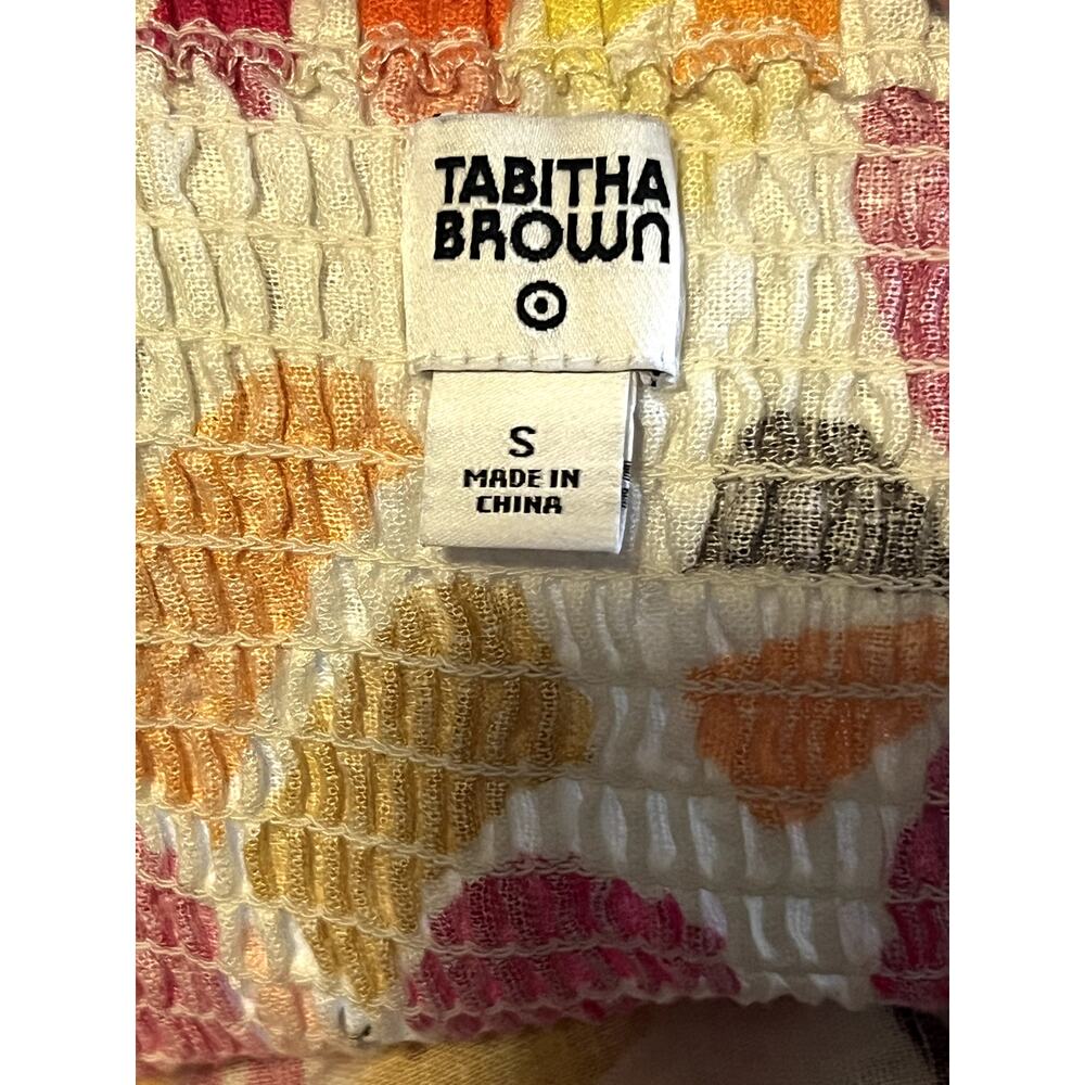 Tabitha Brown X Target Botanical print puff sleeve Mini Dress - Picture 6 of 8